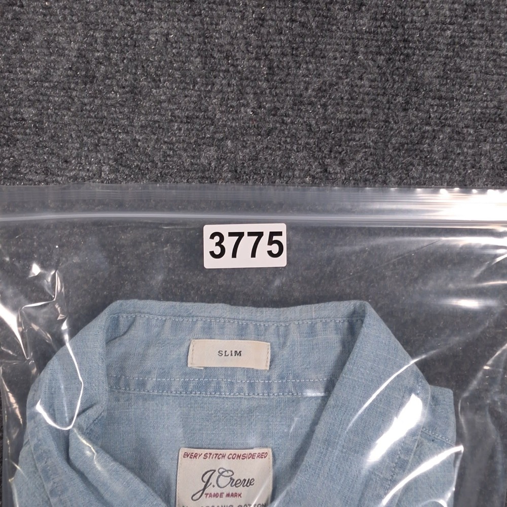J Crew Chambray Shirt Mens M Light Blue Slim Fit Button Down Casual Western - Picture 11 of 11
